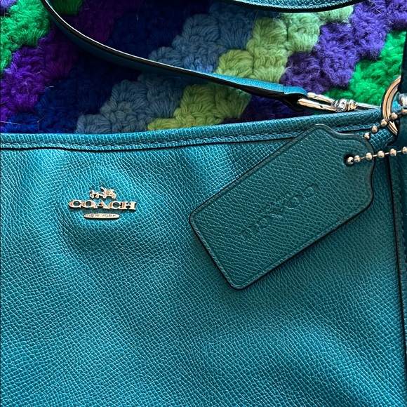 Coach Handbags - Coach Teal Leather Bag - Baby Bag or Work